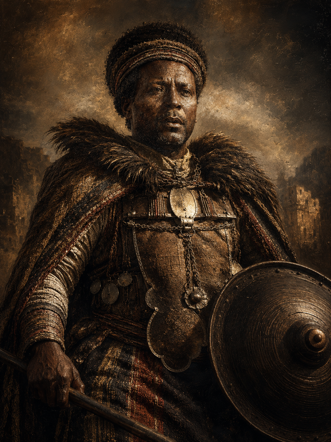 Fitawrari Habte Giyorgis Dinagde Historical Painting